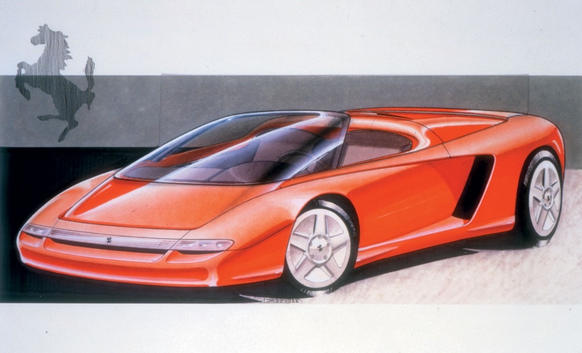 The Ferrari Mythos concept car designed in 1989 by Pininfarina