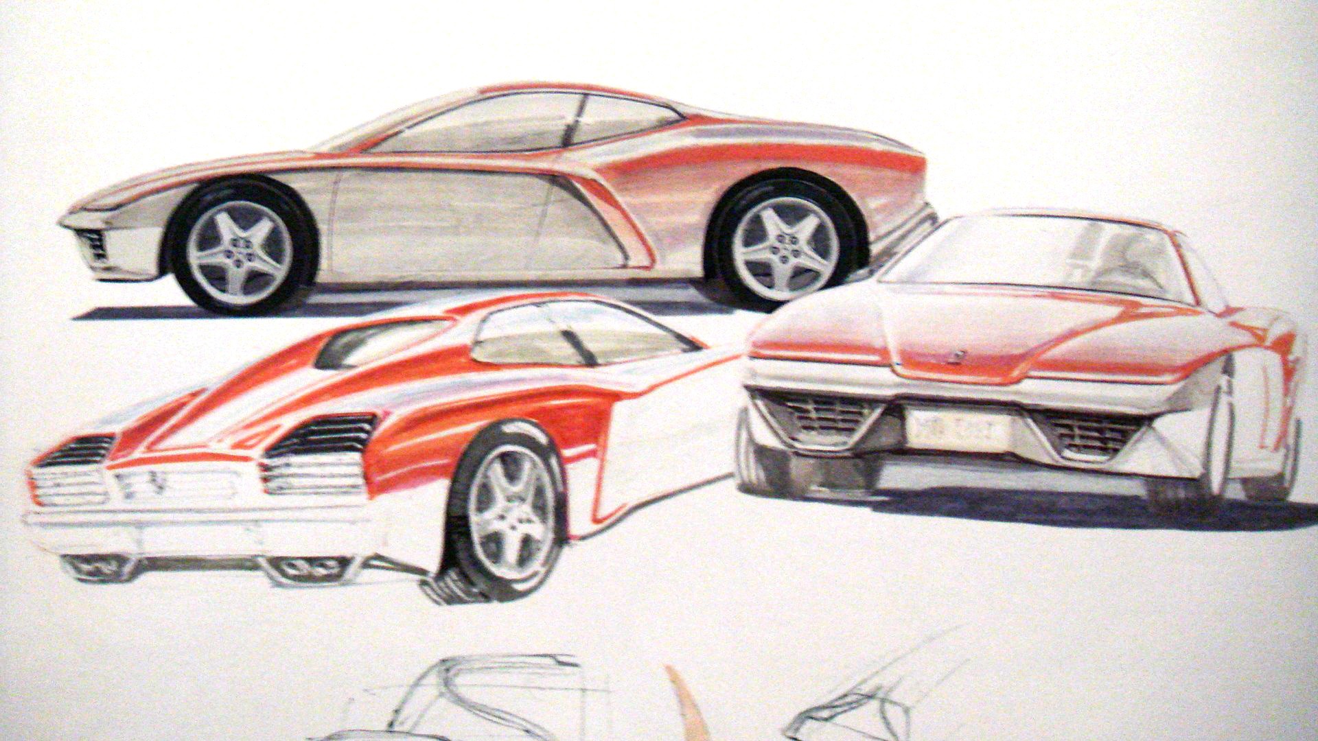 1993_Zagato_Ferrari_FX93_Concept_Design-Sketches