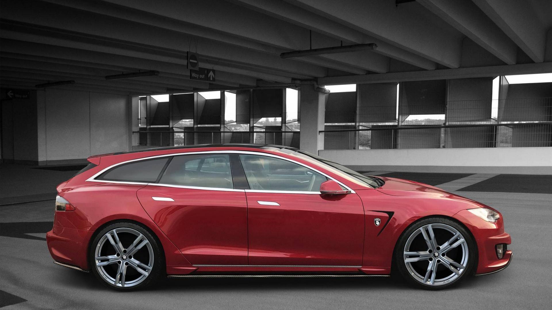 The wagon of the Tesla Model S by Design