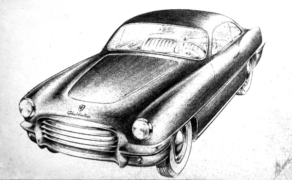 Cisitalia 505DF design drawing Aldo Brovarone 1953