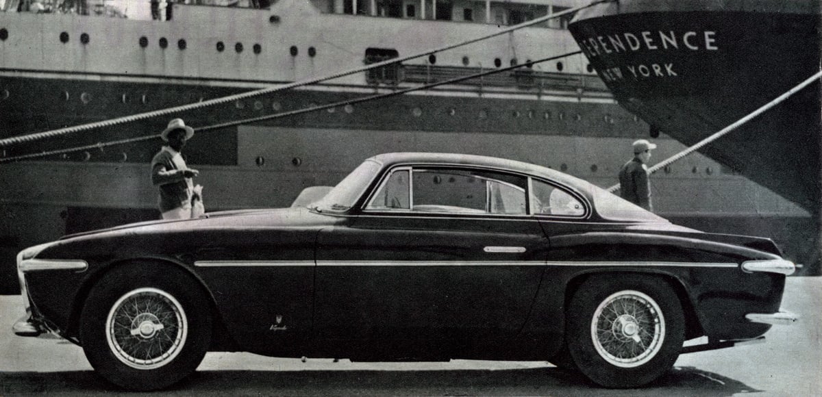 Ferrari 212 Inter Vignale Coupe 0285EU arrived in New York harbor March 1953 to be shown at the New York Auto Show in April.